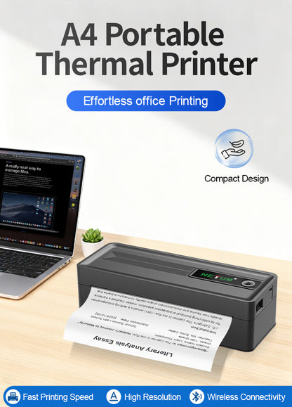NETUM LT-D80S Large Paper Bin Portable A4 Thermal Printer