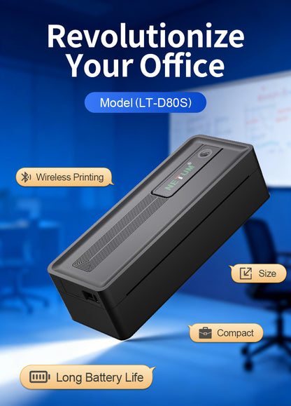 NETUM LT-D80S Large Paper Bin Portable A4 Thermal Printer