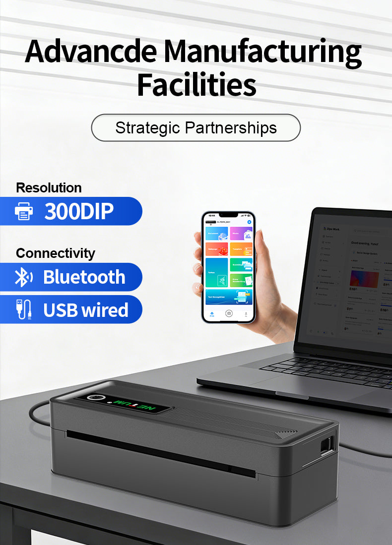 NETUM LT-D80S Large Paper Bin Portable A4 Thermal Printer