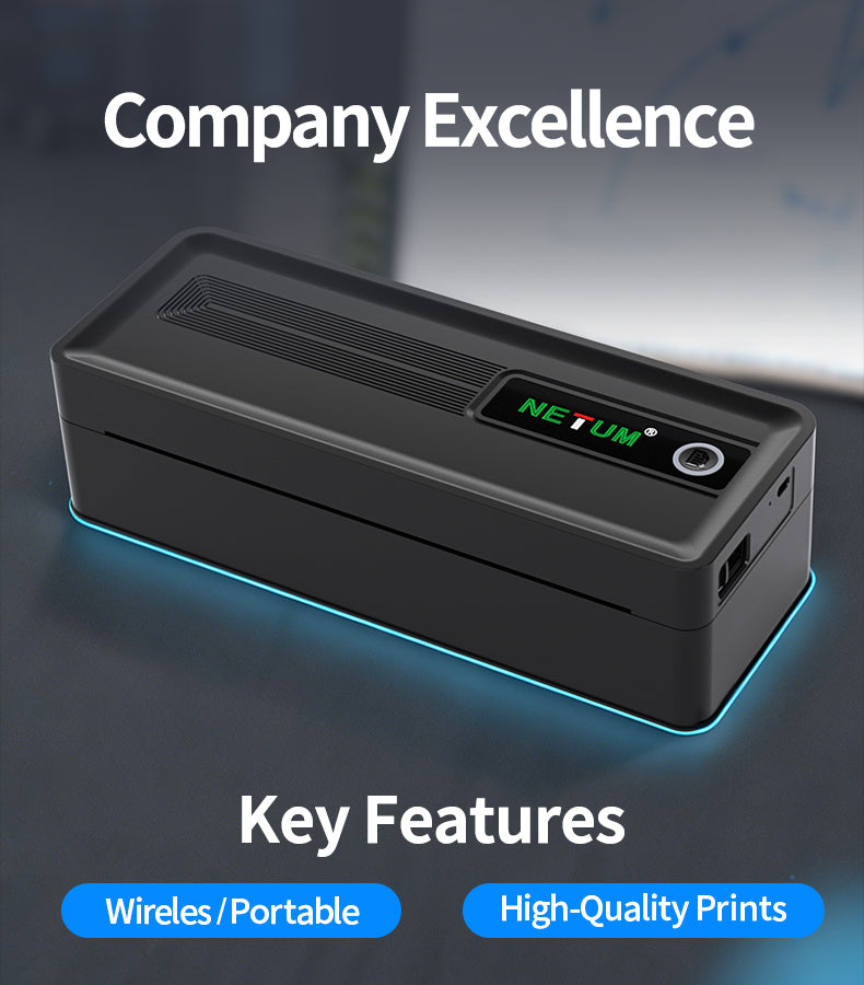 NETUM LT-D80S Large Paper Bin Portable A4 Thermal Printer