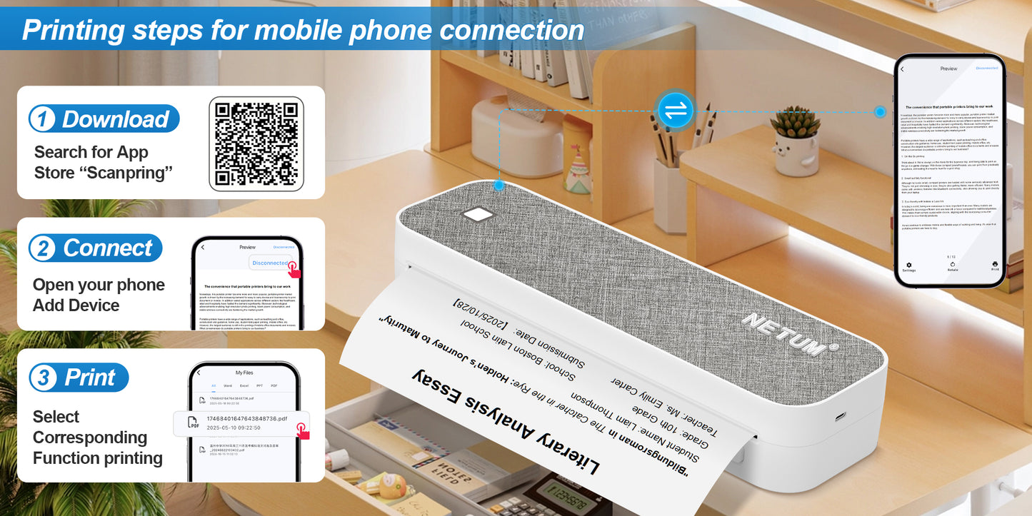 Portable A4 Thermal Printer