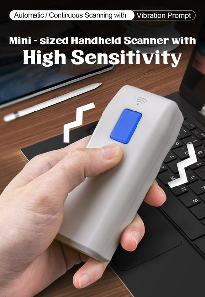 Portable Mini Bluetooth Barcode Scanner M9 – 1D&2D Wireless Pocket Barcode Reader