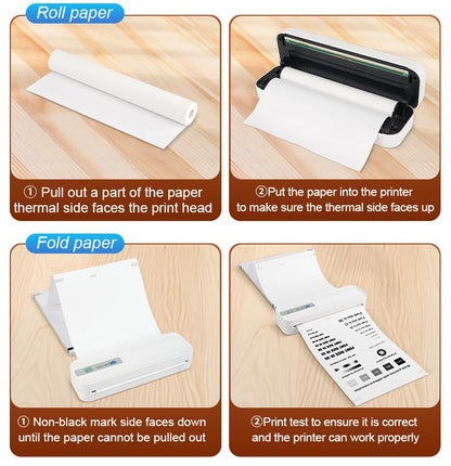NETUM A4 Quick-Dry Thermal Paper | Fold & Roll Type for Portable A4 Thermal Printers