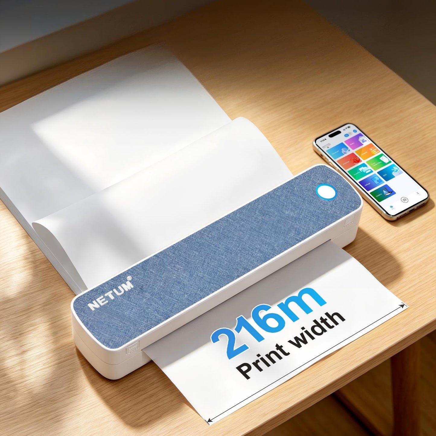 NETUM LT-C10 Denim Texture Portable A4 Thermal Printer