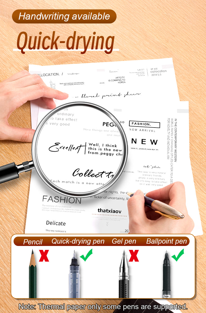 NETUM A4 Quick-Dry Thermal Paper | Fold & Roll Type for Portable A4 Thermal Printers