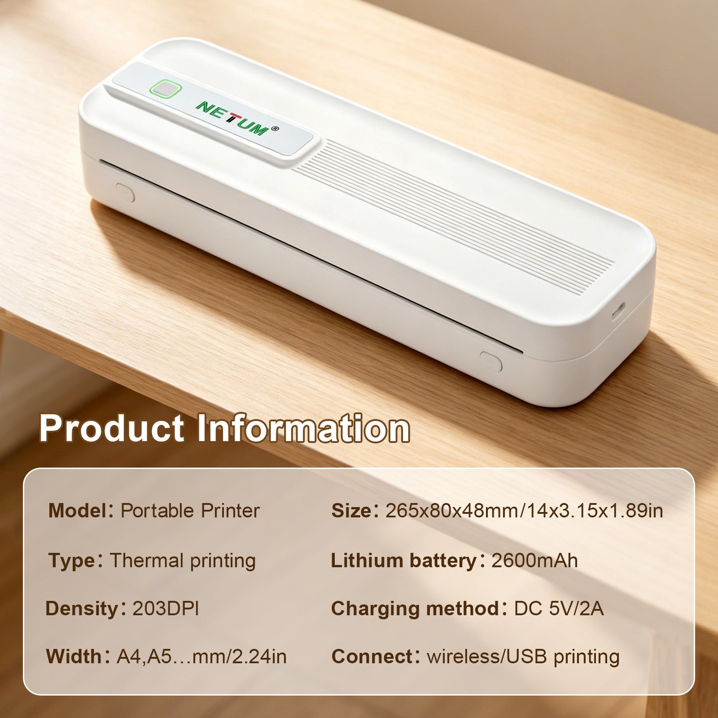 Portable Thermal Printer