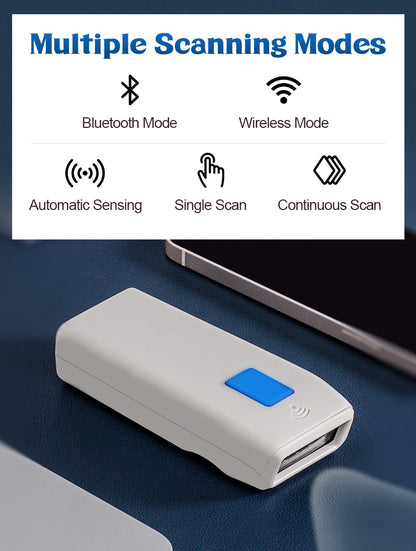 Portable Mini Bluetooth Barcode Scanner M9 – 1D&2D Wireless Pocket Barcode Reader