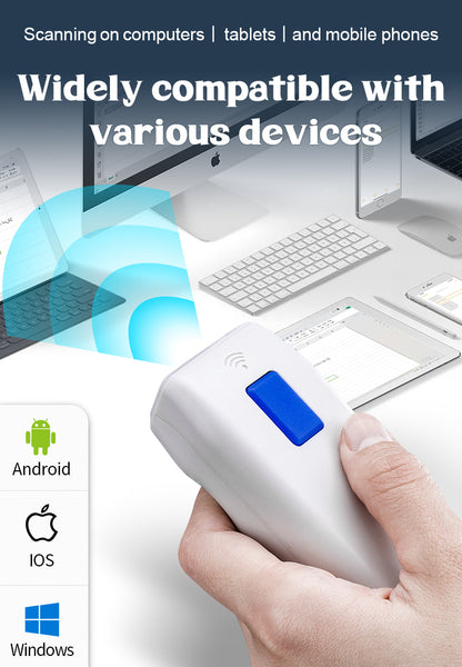 Portable Mini Bluetooth Barcode Scanner M9 – 1D&2D Wireless Pocket Barcode Reader