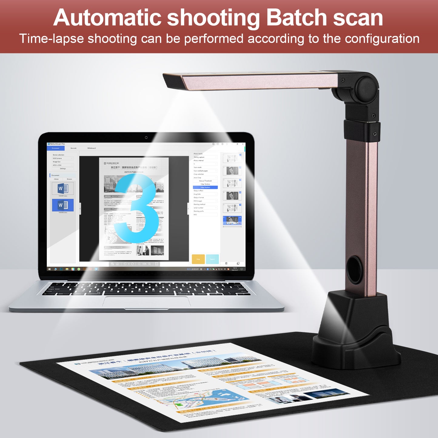 NETUM XH-005 8MP A4 Portable Document Scanner & Visual Presenter