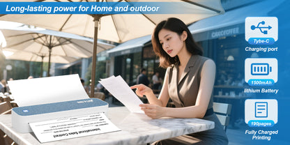 NETUM GD-85 A4 Portable Thermal Printer - Inkless, Bluetooth & Ultra-Portable