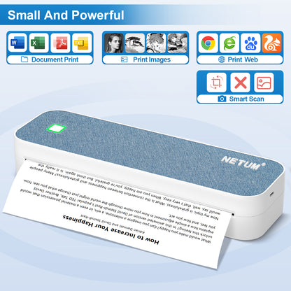 NETUM GD-85 A4 Portable Thermal Printer - Inkless, Bluetooth & Ultra-Portable