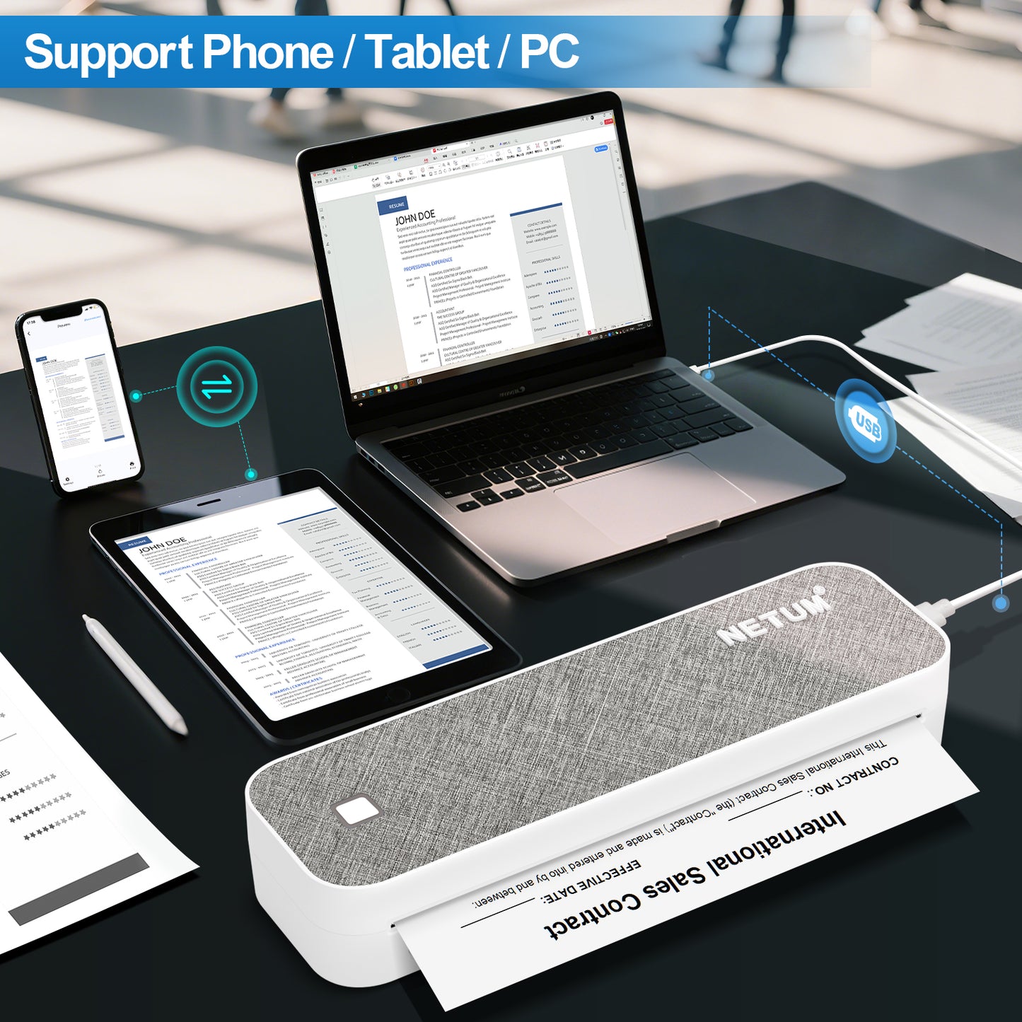 Portable A4 Thermal Printer
