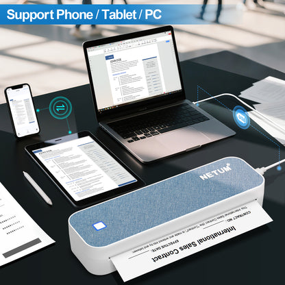 NETUM GD-85 A4 Portable Thermal Printer - Inkless, Bluetooth & Ultra-Portable