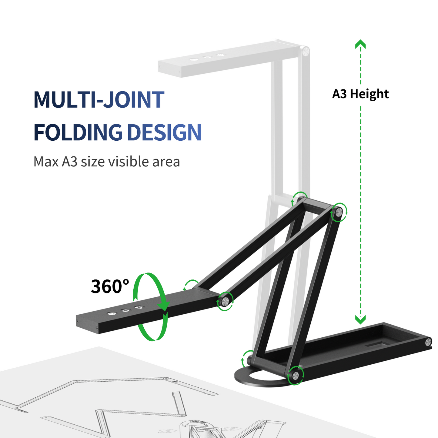 NETUM SD-1300 11MP Ultra HD Portable Document Scanner & Visualizer