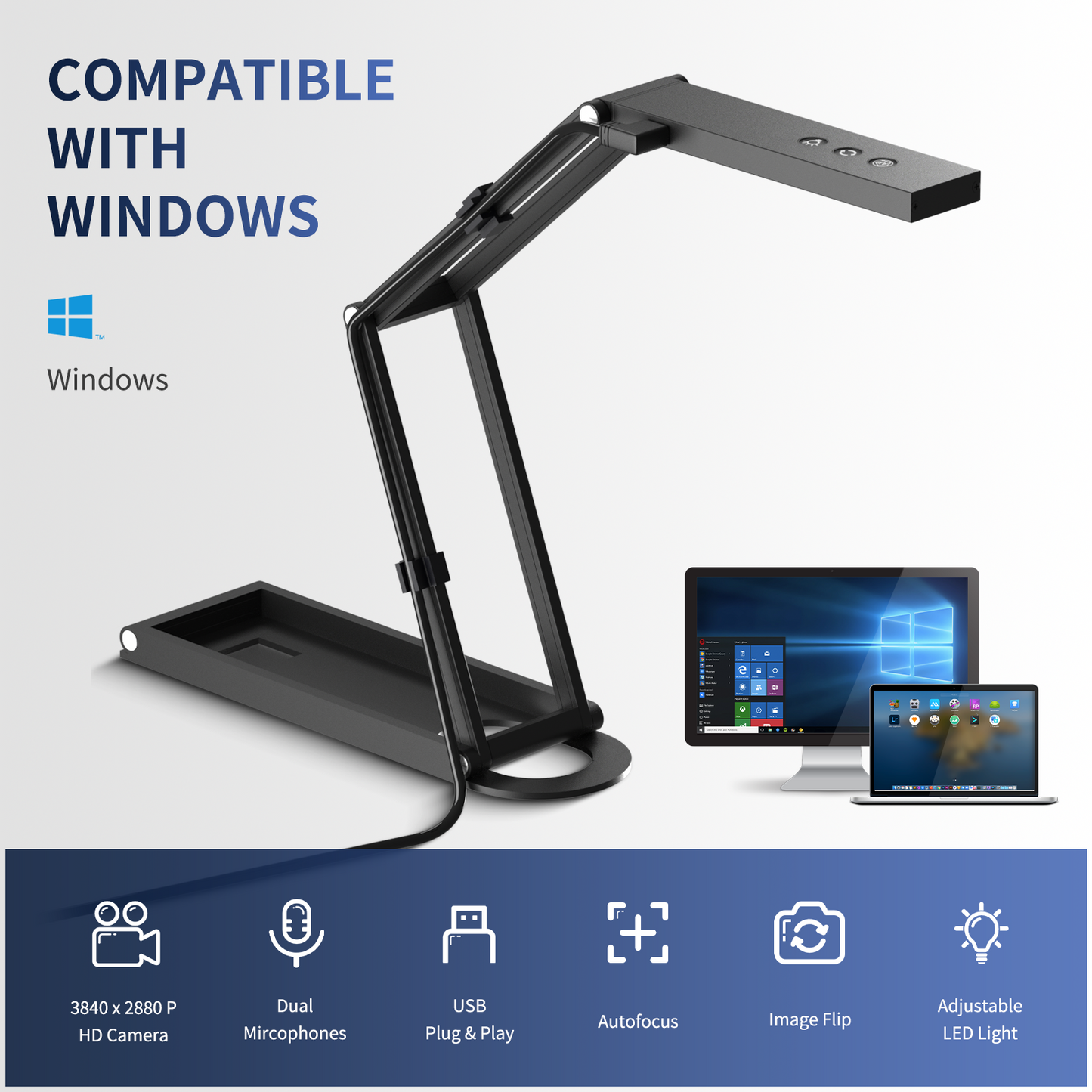 NETUM SD-1300 11MP Ultra HD Portable Document Scanner & Visualizer